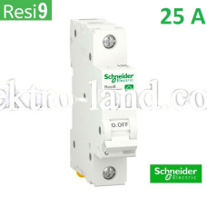 Автоматический выключатель 1Р 25А, C, 6кА, Schneider Electric RESI9 (R9F12125)